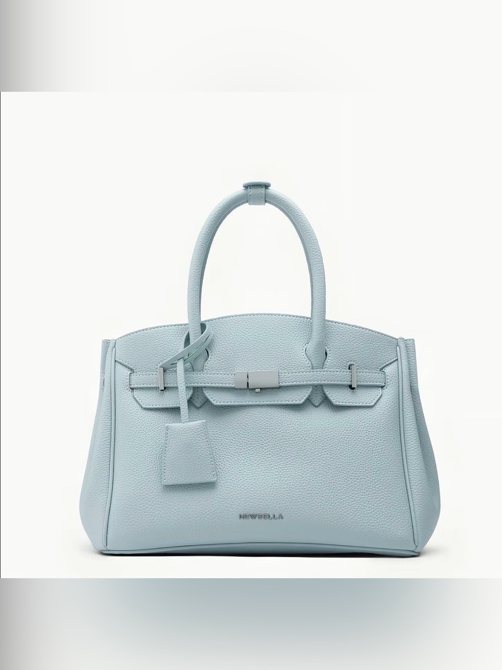 NEWBELLA Miranda PU Leather Top Handle Tote Bag Women’s Handbag Light Blue
